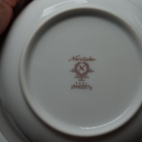 Noritake Bancroft Gold Trimmed Floral Basket Bowl 5481 Vintage - Picture 14 of 15